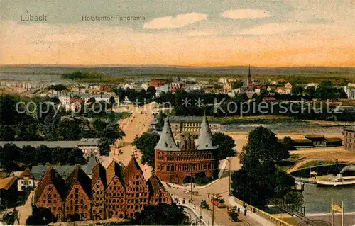 AK / Ansichtskarte Luebeck Holstentor Panorama Luebeck