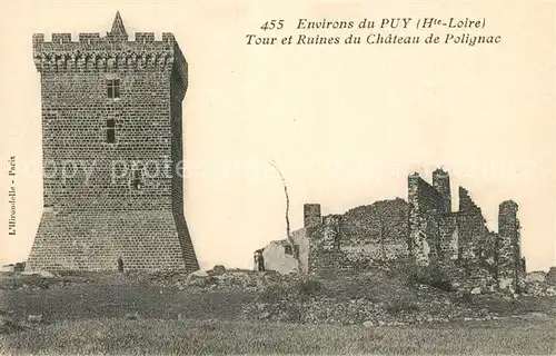 AK / Ansichtskarte Polignac_Haute Loire Tour et Ruines du Chateau Polignac Haute Loire