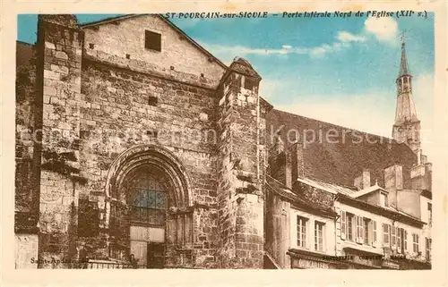 AK / Ansichtskarte Saint Pourcain sur Sioule Porte laterale nord de l Eglise XIIe siecle Saint Pourcain sur Sioule