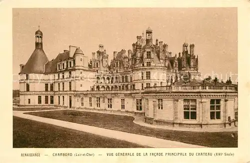 AK / Ansichtskarte Chambord_Blois Chateau Monument historique Renaissance Schloss Chambord Blois