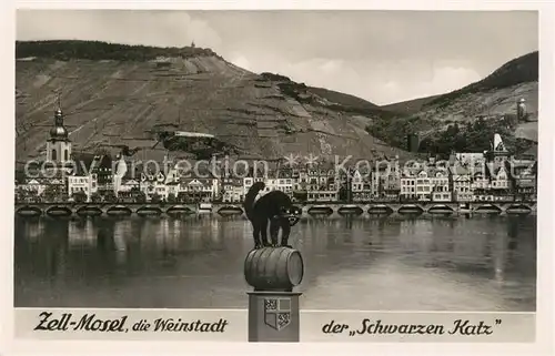 AK / Ansichtskarte Zell_Mosel Schwarze Katz Panorama Zell_Mosel