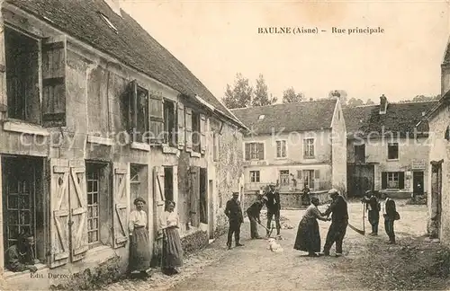 AK / Ansichtskarte Baulne en Brie Rue principale Baulne en Brie