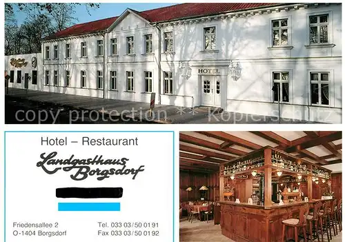 AK / Ansichtskarte Borgsdorf Landgasthaus Borgsdorf Bar Borgsdorf