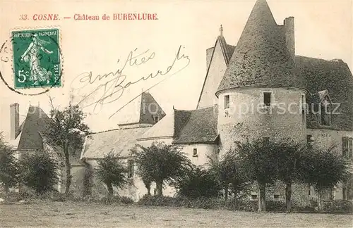 AK / Ansichtskarte Cosne Cours sur Loire Chateau de Burenlure Schloss Cosne Cours sur Loire