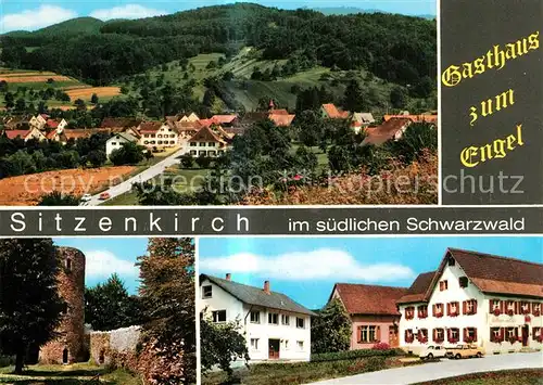 AK / Ansichtskarte Sitzenkirch Panorama Gasthaus zum Engel Burgruine Sitzenkirch