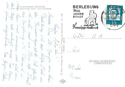 AK / Ansichtskarte Berleburg_Bad Fliegeraufnahme mit Wittgensteiner Berg und Waldland Berleburg_Bad