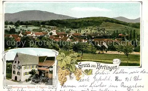 AK / Ansichtskarte Hertingen_Bad_Bellingen Gasthaus zum R?ssle Hertingen_Bad_Bellingen