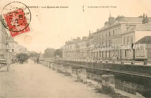 AK / Ansichtskarte Troyes_Aube Les Quais du Canal Troyes Aube