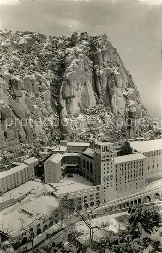 AK / Ansichtskarte Montserrat_Kloster El Monasterio nevado Montserrat_Kloster