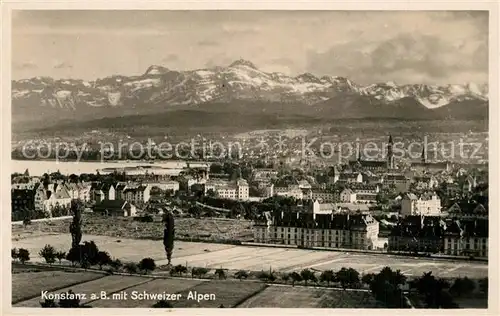 AK / Ansichtskarte Konstanz_Bodensee mit Schweizer Alpen Konstanz_Bodensee