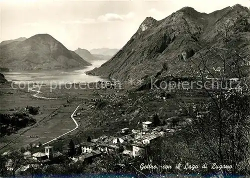 AK / Ansichtskarte Gottro Panorama con il Lago di Lugano 