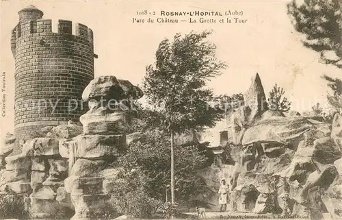 Rosnay l_Hopital Parc du Chateau La Grotte et la Tour Rosnay l Hopital