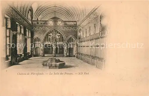 AK / Ansichtskarte Pierrefonds_Oise Chateau Salle des Preuses Pierrefonds Oise