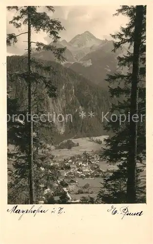 AK / Ansichtskarte Mayrhofen_Zillertal Blick ins Tal Alpenpanorama Zillertaler Alpen Mayrhofen_Zillertal