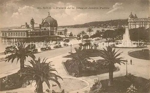 AK / Ansichtskarte Nice_Alpes_Maritimes Palais de la Jetee et Jardin Public Monument Cote d Azur Nice_Alpes_Maritimes