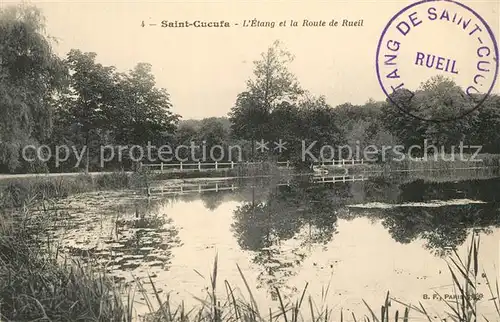 AK / Ansichtskarte Saint_Cucufa Etang et la Route de Rueil Saint Cucufa