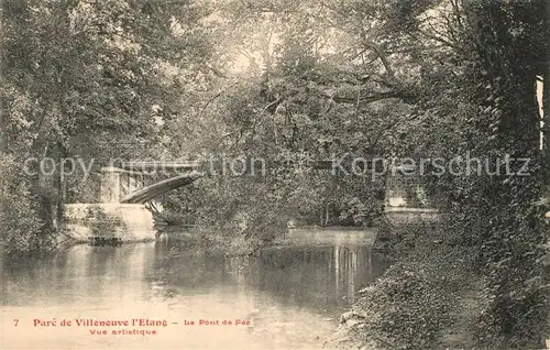 AK / Ansichtskarte Meudon Parc de Villeneuve l`Etang Pont Meudon