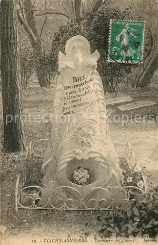 AK / Ansichtskarte Clichy Cimetiere des Chiens Clichy