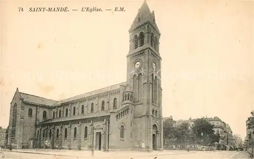 AK / Ansichtskarte Saint Mande_Val de Marne Eglise Saint Mande Val de Marne