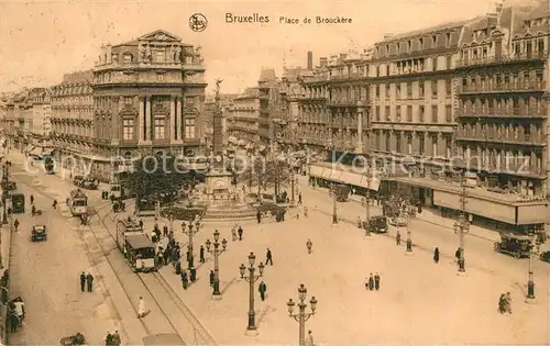 AK / Ansichtskarte Strassenbahn Bruxelles Place de Brouckere  