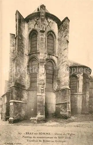 AK / Ansichtskarte Bray sur Somme Chevet de l`Eglise Bray sur Somme