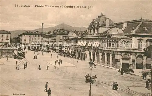 AK / Ansichtskarte Nice_Alpes_Maritimes Place Massena et Casino Municipal Nice_Alpes_Maritimes