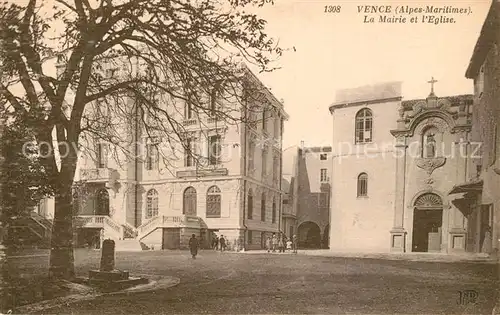 AK / Ansichtskarte Vence la Jolie La Mairie et l Eglise Vence la Jolie