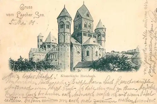 AK / Ansichtskarte Maria_Laach_Glees Klosterkirche am Laacher See Maria_Laach_Glees