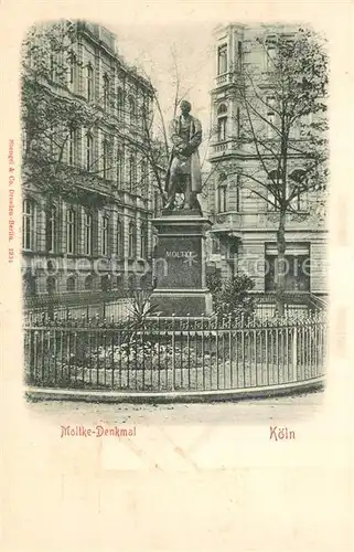 AK / Ansichtskarte Koeln_Rhein Moltke Denkmal Statue Koeln_Rhein