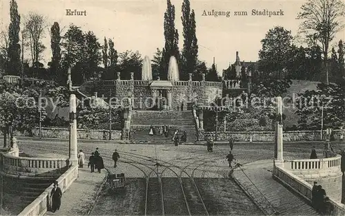 AK / Ansichtskarte Erfurt Aufgang zum Stadtpark Erfurt