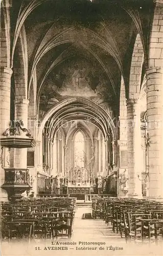 AK / Ansichtskarte Avesnes Interieur de l Eglise Avesnes