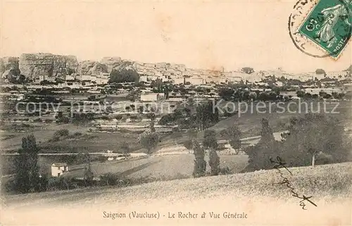 AK / Ansichtskarte Saignon Le Rocher et vue generale Saignon