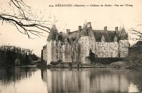 AK / Ansichtskarte Mezangers Chateau du Rocher vue sur l etang Mezangers