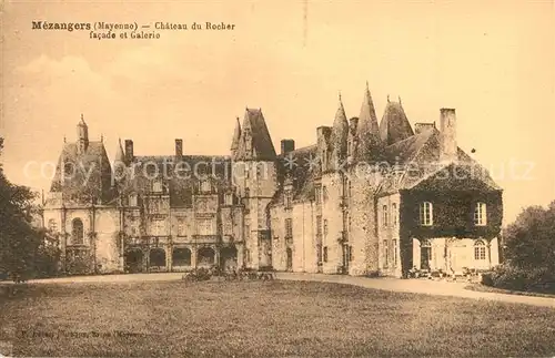 AK / Ansichtskarte Mezangers Chateau du Rocher facade et Galerie Mezangers