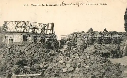 AK / Ansichtskarte Beuvraignes Barricade francaise Beuvraignes