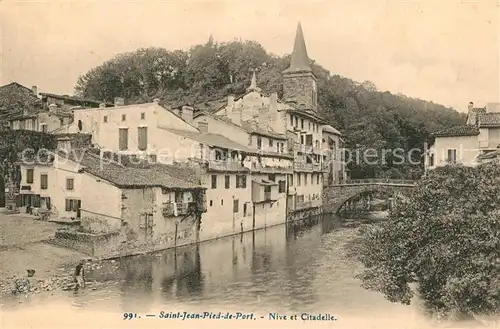 AK / Ansichtskarte Saint Jean Pied de Port Nive et Citadelle Saint Jean Pied de Port