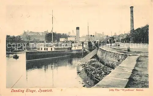 AK / Ansichtskarte Ipswich Landing Stage Schiff 