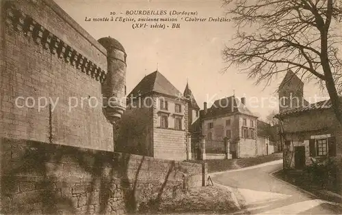 AK / Ansichtskarte Bourdeilles Montee a l Eglise Bourdeilles