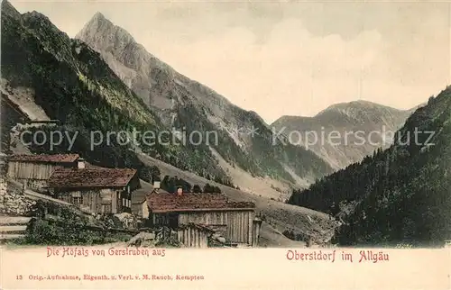 AK / Ansichtskarte Oberstdorf H?fats von Gerstruben Oberstdorf