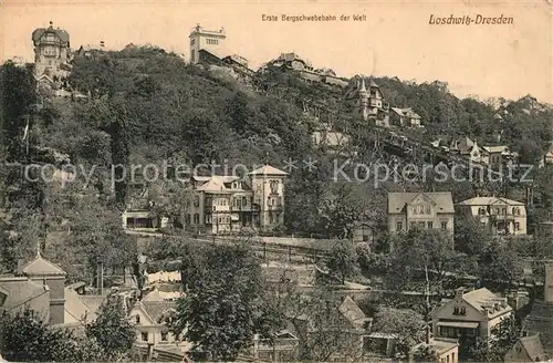 AK / Ansichtskarte Loschwitz_Dresden Bergschwebebahn Loschwitz Dresden