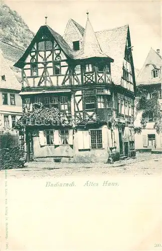 AK / Ansichtskarte Bacharach_Rhein Altes Haus  Bacharach Rhein