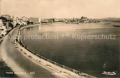 AK / Ansichtskarte Palma_de_Mallorca Kathedrale Promenade Palma_de_Mallorca