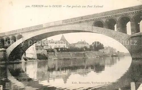 AK / Ansichtskarte Verdun sur le Doubs Pont National Verdun sur le Doubs