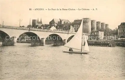 AK / Ansichtskarte Angers Pont de la Basse Chaine Chateau Angers