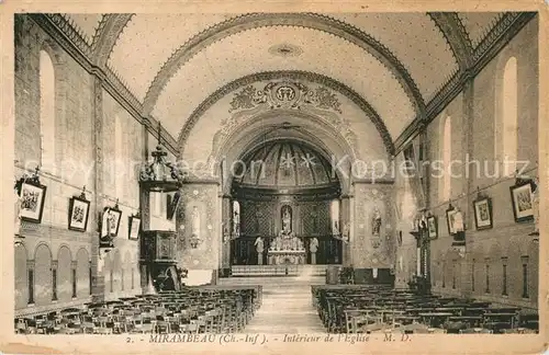 AK / Ansichtskarte Mirambeau_Charente Maritime Interieur de l eglise Mirambeau