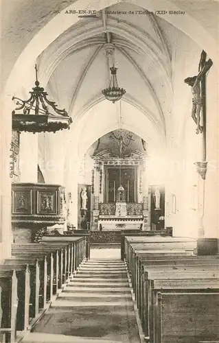 AK / Ansichtskarte Ars en Re Interieur de l eglise Ars en Re