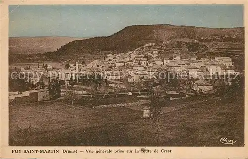 AK / Ansichtskarte Puy Saint Martin Vue generale prise sur la Route de Crest Puy Saint Martin