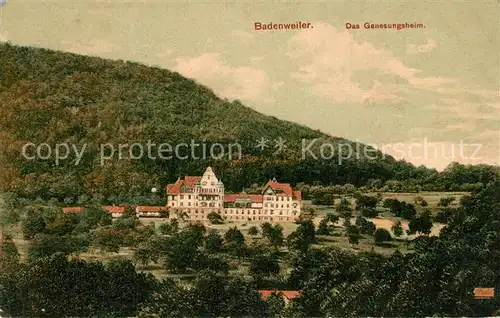 AK / Ansichtskarte Badenweiler Genesungsheim  Badenweiler