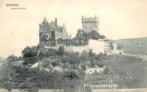 AK / Ansichtskarte Bingen_Rhein Burg Klopp  Bingen Rhein