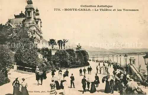 AK / Ansichtskarte Monte Carlo Theatre et les Terrasses Monte Carlo